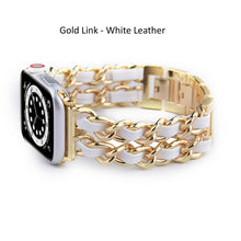 Load image into Gallery viewer, Braided Chain &amp; Leather Apple Watch Band
