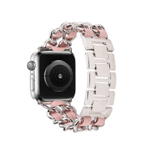 Load image into Gallery viewer, Braided Chain &amp; Leather Apple Watch Band

