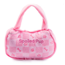 Load image into Gallery viewer, Pink Checker Chewy Vuiton Handbag by Haute Diggity Dog
