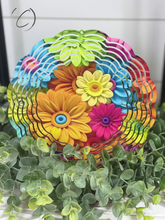 Load image into Gallery viewer, 3D Rainbow Daisy Wind Spinner
