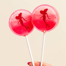 Load image into Gallery viewer, Pink Mermaid Lollipops, Raspberry Flavor, 10/Case -VEGAN
