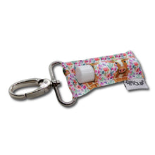 Load image into Gallery viewer, Floral Cow LippyClip® Lip Balm Holder for Chapstick
